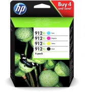 Комплект картриджей HP 912XL черный/ голубой/ пурпурный/ желтый 1500 стр (3YP34AE)