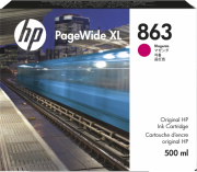 Картридж с пурпурными чернилами HP 863 PageWide XL, 500 мл (F9K38A)