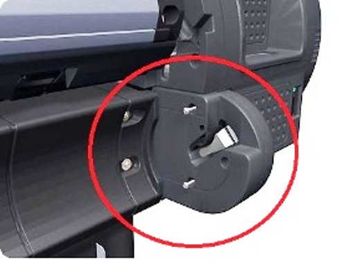 Q6687-60082. Левый держатель шпинделя для плоттеров HP DesignJet/Latex
