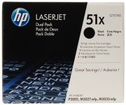 Картридж HP 51X Черный/Black, 13000 стр. х 2 (Q7551XD)