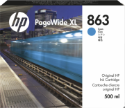 Картридж с голубыми чернилами HP 863 PageWide XL, 500 мл (F9K40A)