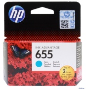 Картридж струйный HP 655 Голубой/Cyan  600 стр (CZ110AE)